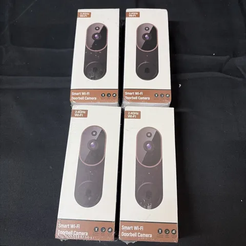 🔥New🔥 Smart 2.4GHz Wi-Fi Doorbell Camera Wide Angle Lens Purple 4 Pack