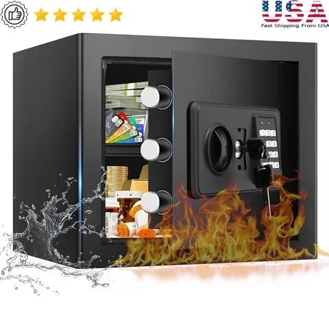 Digital Safe Anti-Theft Alarm Steel Secure Storage Removable Shelf Home Safe New