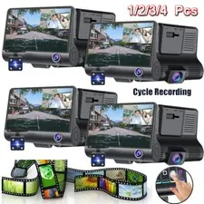 3 lenses Camara De Seguridad Dash Cam Para Carro Auto Delantero/Trasero/Interior