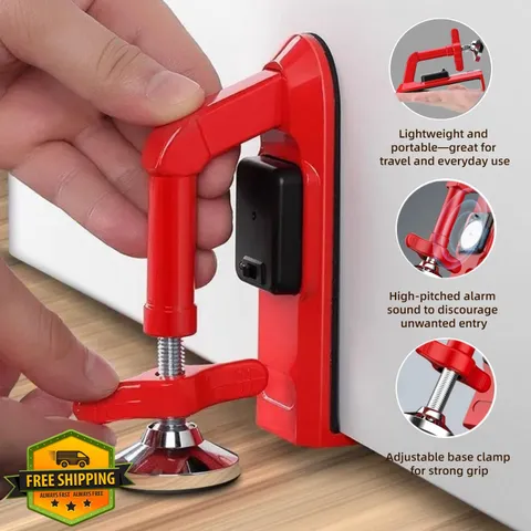 Portable Alarm Door Stopper Travel Anti Theft Blocker
