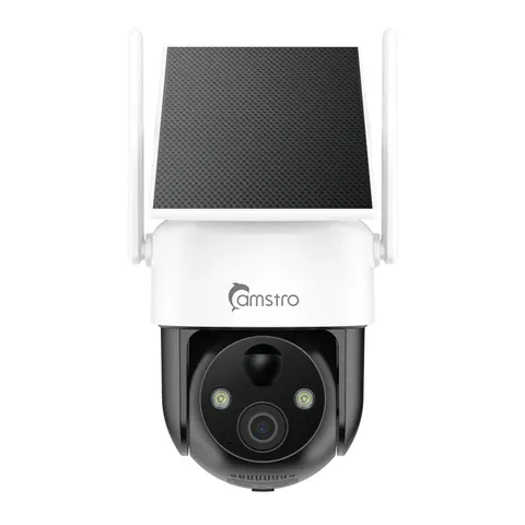 Camstro 4G LTE Solar Security Camera 2K Cellular Wireless No WiFi 360° PT