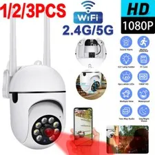 4x 1080P Camaras De Seguridad Para Exterior WIFI Inalambrica Con Vision Nocturna