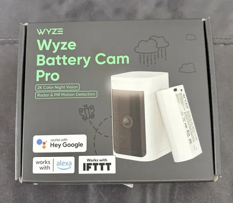 Wyze Battery Cam Pro 2k HDR Wireless Outdoor/Indoor Security Camera