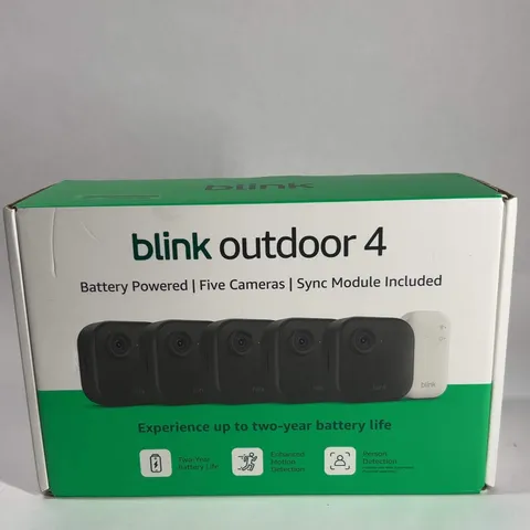 Blink Outdoor 4 5-Camera Wireless Battery Powered System B0B1N5K48