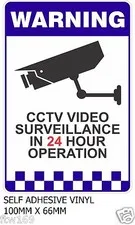STICKER SECURITY WARNING SELFADHESIVE VINYL PROTECT INFRARED CAMERA SURVEILLANCE