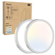 2 Pack LED Flush Mount Ceiling Light 12W 1200LM 6.5 Inch 3000K-6500K Adjustable