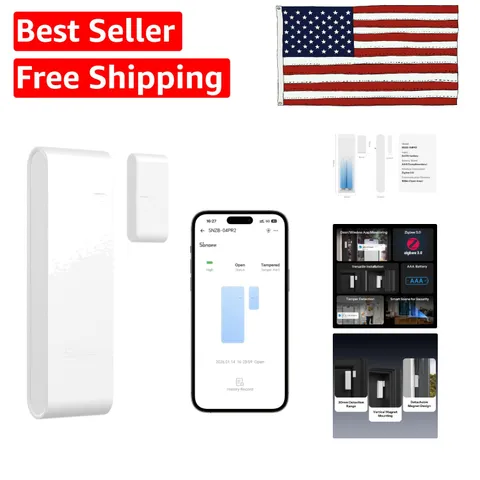 Versatile Zigbee Door/Window Sensor with Tamper Alert - Home Security Essential
