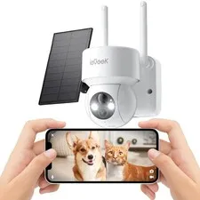 2K QHD Outdoor Wireless Solar Security Camera Home WIFi Battery camera，360 PTZ