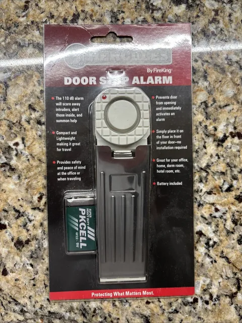 HERCULES Portable Door Stop Alarm Travel Security Door Stopper NEW IN BOX!