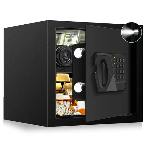 1.6 Cu ft Small Fireproof Safe Box, Digital Security Home Safes Water and Fir...