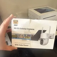 Wire-Free 4G LTE PTZ IP Security Camera 4MP Solar, 2-Way Audio Siren