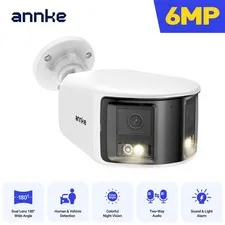 ANNKE 6MP Dual Lens POE Security Camera Two-Way Audio AI Detection Color Night