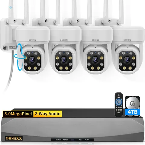 (2026 Update 120 Day Storage) 5MP PT Wireless Security Camera System with AI ...