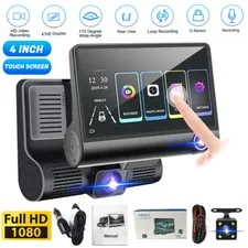 3 lenses Camara De Seguridad Delantero/Trasero/Interior Dash Cam Para Carro Auto