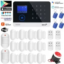 D17 Tuya IP WiFi Cloud APP GSM RFID Wireless Home Security Alarm Burglar System