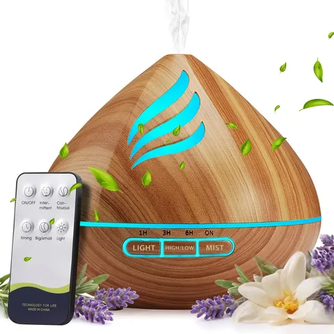 Essential Oil Scent Diffuser: 500ML Aroma Diffuser for Home Bedroom - 14 Colors
