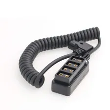 DTap Male To 4Port DTap Female Hub Splitter Coiled Monitor Power Cable