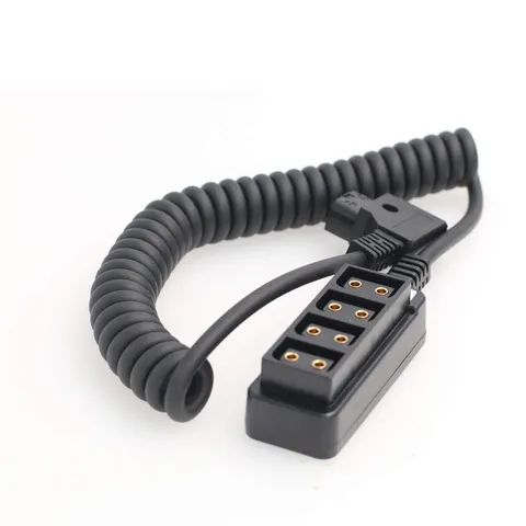 DTap Male To 4Port DTap Female Hub Splitter Coiled Monitor Power Cable