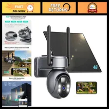 4G LTE Outdoor Security Camera, No WiFi Needed, 2K HD Video, Night Vision, Motio