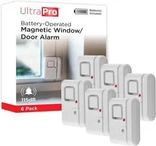 Security Window and Door Alarm, 6 Pack, DIY Protection, Burglar Alert