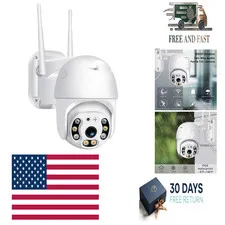 Pan Tilt Outdoor Security Camera, 1080P Home WiFi IP Camera, Pan Tilt Dome
