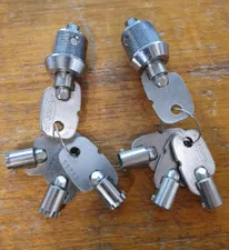 2 x Tubular Lock - No Cam - 8 Keys - KD - USED -  Locksport