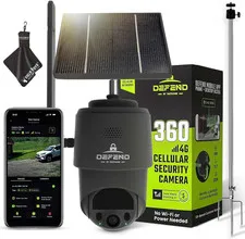 TACTACAM – Defend 360 Cellular Security Camera, 4K Photos, 1080P Video, Solar +