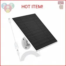 Solar Panel for Eufy Outdoor Camera, 5W Solar Panel Charger Compatible with Eufy