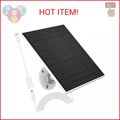 Solar Panel for Eufy Outdoor Camera, 5W Solar Panel Charger Compatible with Eufy
