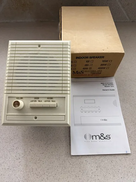 M&S Systems 4051 Indoor 4-Button Intercom Speaker 6 x 8”
