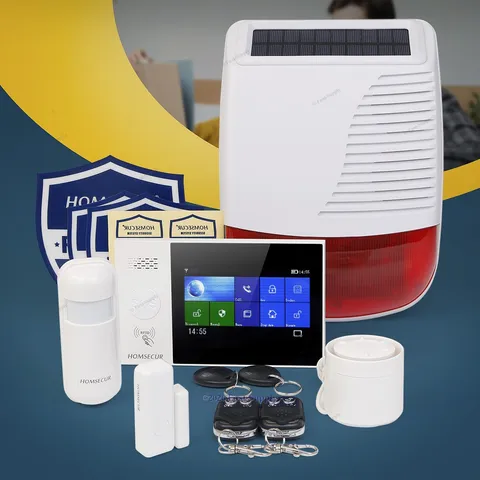 HOMSECUR Wireless WIFI 4G GSM SMS Autodial Home Security Alarm System