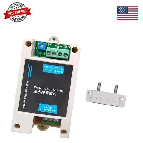12V DC Wired Water Detectors Water Leak Alarm Module Leakage Flood Sensor wit...