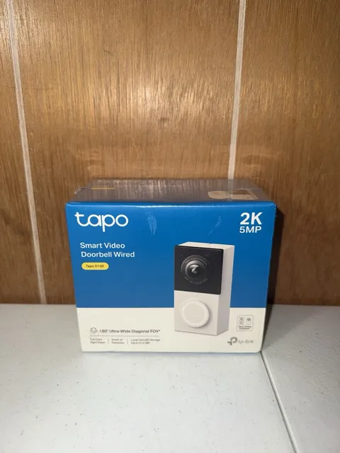 Tapo TP-Link D130 Smart Video Doorbell Camera Wired, 2K 5MP, Color Night Vision,