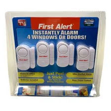 FIRST ALERT® peel and stick door/window alarms set of 4 NEW!