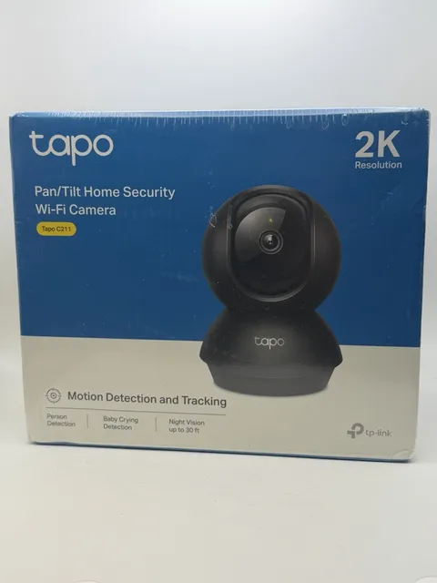 Tapo Black C211 2k Resolution Pan/Tilt Home Security Wi-Fi Camera NEW & Sealed