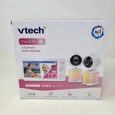 New VTech 2 Camera 7 Digital Video Baby Monitor VM7468-2HQ