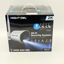 NIGHT OWL 2K Wi-Fi Security System 4 Cameras 1TB NVR White Bluetooth - New Seale