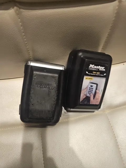 2 - Master Lock Safe Space Lock Boxes - Secures To Walls FORGOT THE COMBO