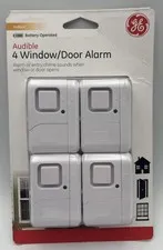 GE 45174 Personal Security Window/Door Alarm, 4-Pack, Battery Operated, Sealed