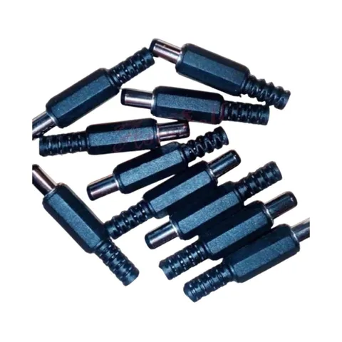 10pcs DC 5.5x2.5mm Power Cable Male Plug 10mm Shaft Connector Adaptor Plastic