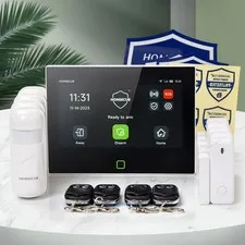 HOMSECUR Wireless WIFI 4G 2G LCD Home House 7" Alarm System+PIR+5*Door Sensor
