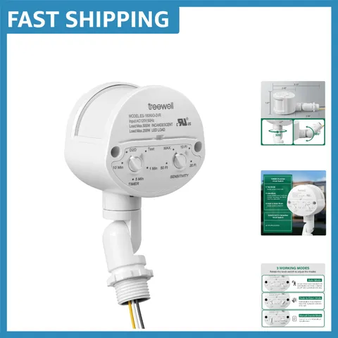 Replacement Motion Sensor - Adjustable Time, Reliable Indoor/Outdoor Use