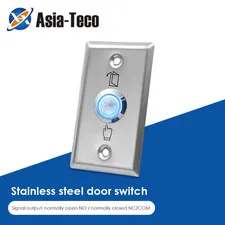 Backlight Stainless Steel Exit Button Switch Door  Push Sensor Opener Release fo