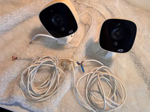 2x ADT OC845 Outdoor Security Cameras 1080p HD Hardwired Tested Working Read