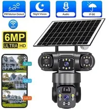 Solar Security Camera Wireless WIFI 4K Human Detection Night Vision Surveillance