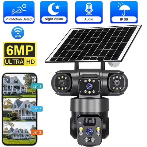 Solar Security Camera Wireless WIFI 4K Human Detection Night Vision Surveillance