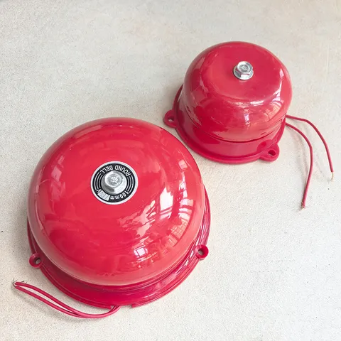 3Inch/4Inch Red Fire Alarm Bell 110V Iron Industry School Garage Electric Bell