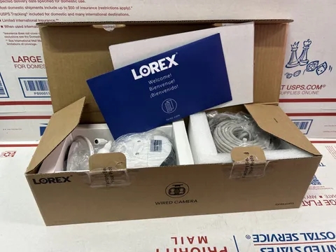 Lorex E871AB 180 View 4K 8MP IP Wired Dual-Lens Outdoor Security Camera NEW