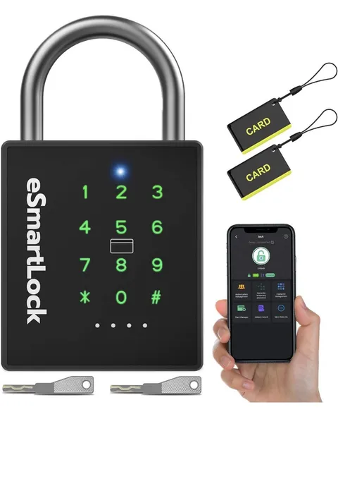 eSmartLock eLinkSmart Bluetooth RFID Keyless Keypad Padlock w/2 Keys