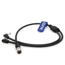 Hirose 4 Pin to 2-Way 2.5mm Barre DC Input Y Splitter Cable for Lectrosonics ...